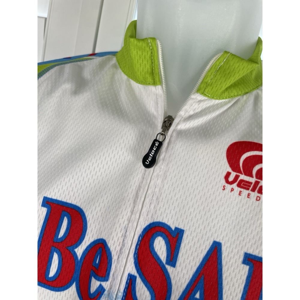 VELOCE Cycling Jersey Sharp Vest Swiss Sleeveless Size M Be Safe Dade Palm Trees - Picture 8 of 16